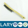 (7459) long bent wooden handle stainless steel steel wire brushes